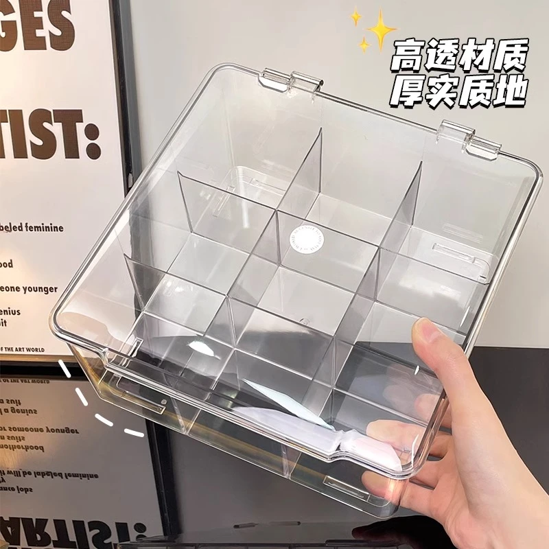 卡片收纳盒分格位卡膜透明亚克力宝咕卡桌面奥特曼小马宝莉卡牌盒