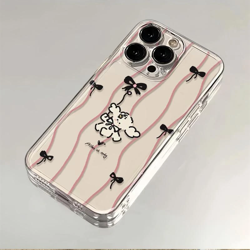 蝴蝶结小狗适用苹果小米oppovivo华为iPhone12/13/14/15手机壳