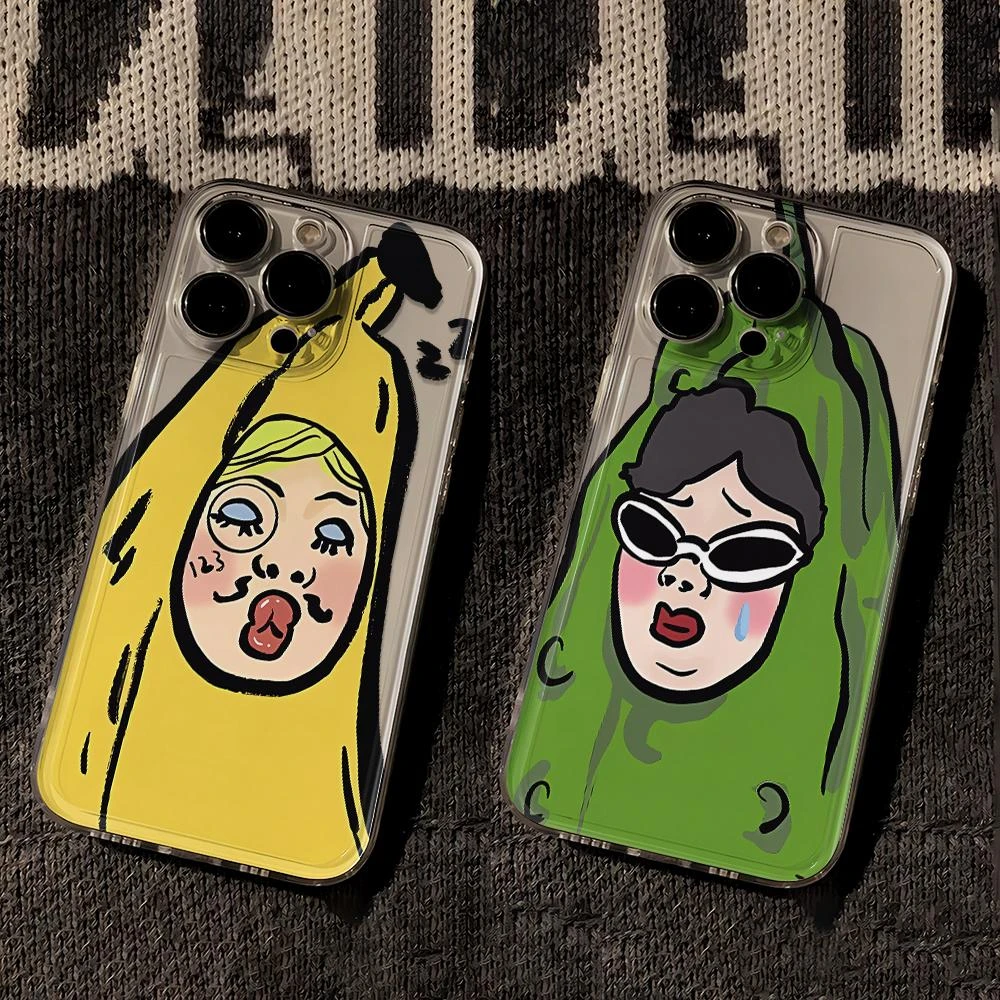 情侣苦瓜苹果小米oppovivo华为适用iPhone12/13/14/15手机壳全包