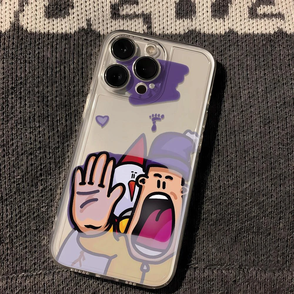 逃跑男人苹果小米oppovivo华为适用iPhone12/13/14/15手机壳全包