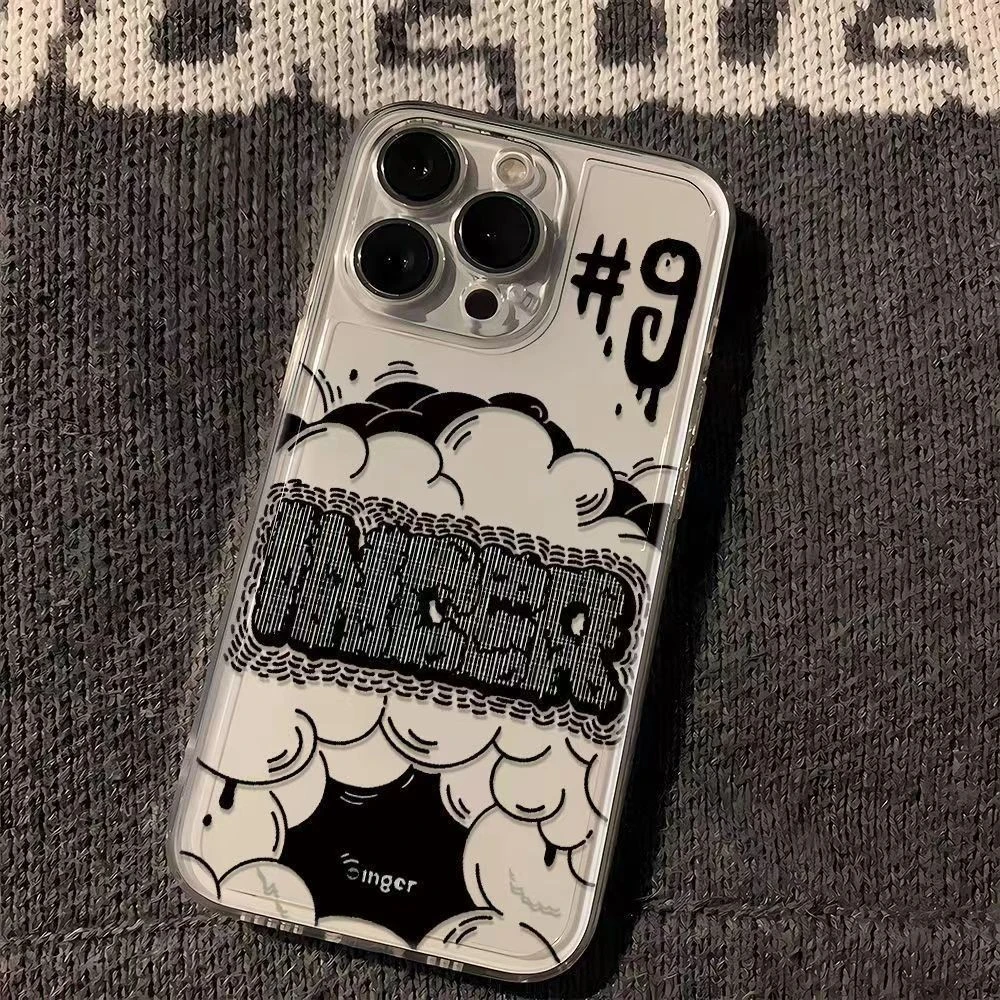 苹果透明iPhone11/12苹果手机壳黑高级适用13/14pro防摔软ins酷15