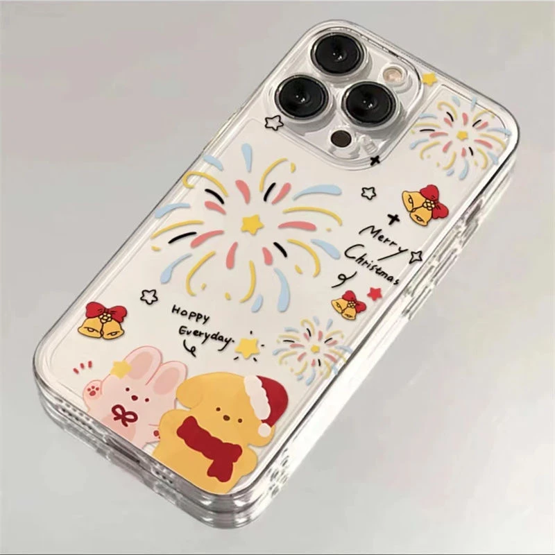 彩色烟花苹果适用iPhone15/14promax手机壳13软壳12/透明11/xs/xr