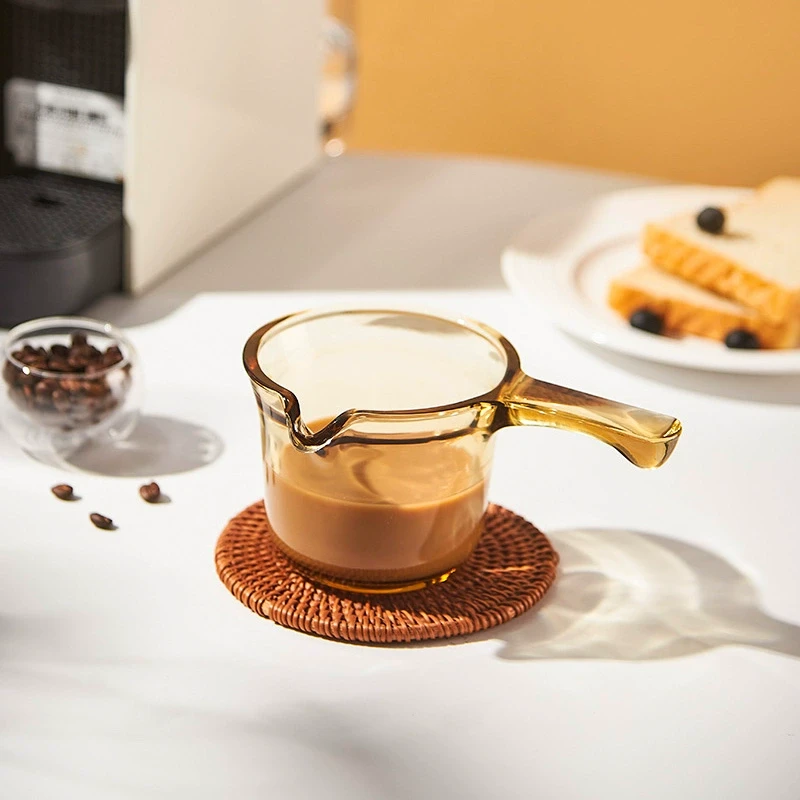 带把浓缩手奶杯创意奶缸尖嘴杯牛奶杯早餐杯耐热玻璃意式烘培杯