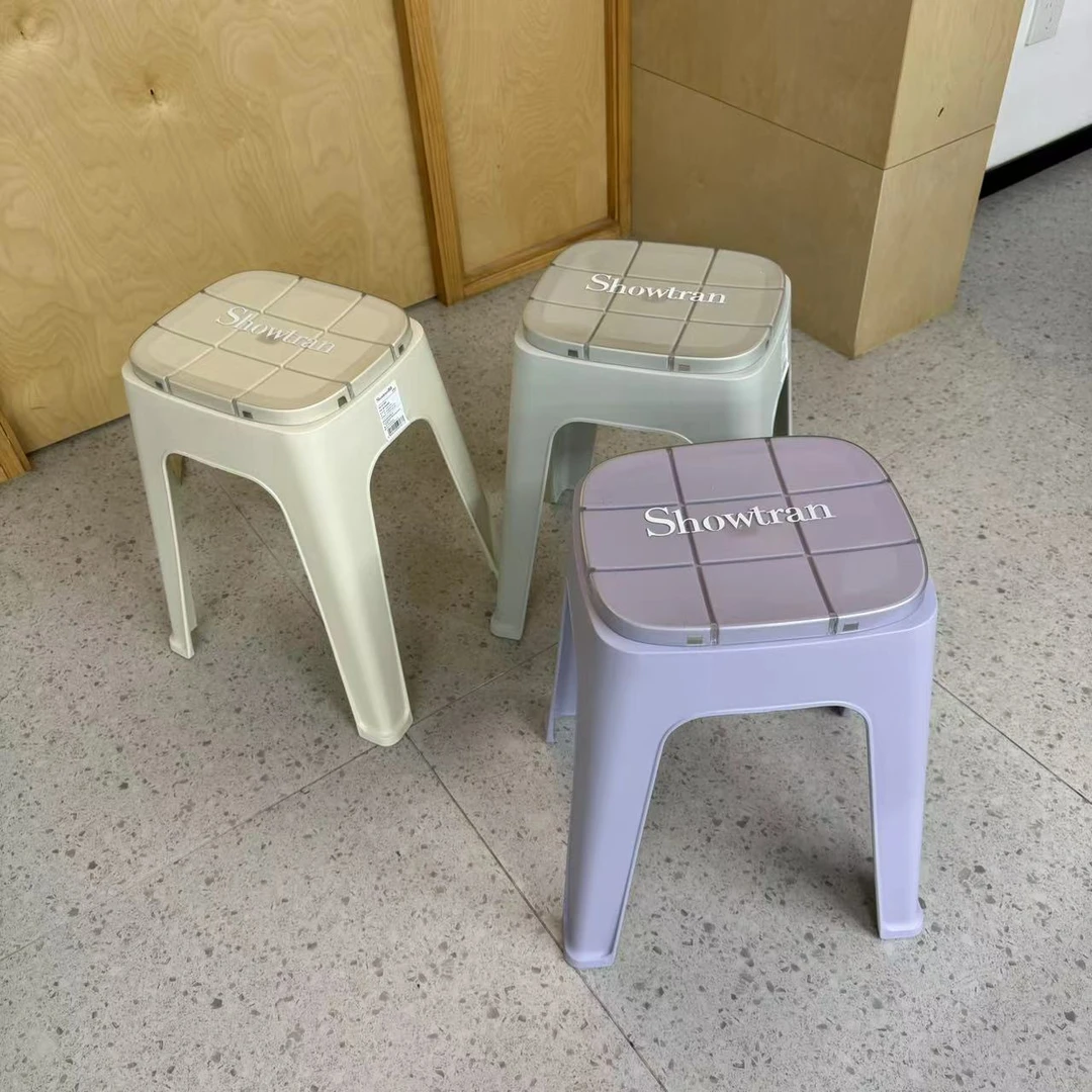 高凳子家用成人可叠放简约客厅加厚浴室防滑高板凳餐桌凳子时尚