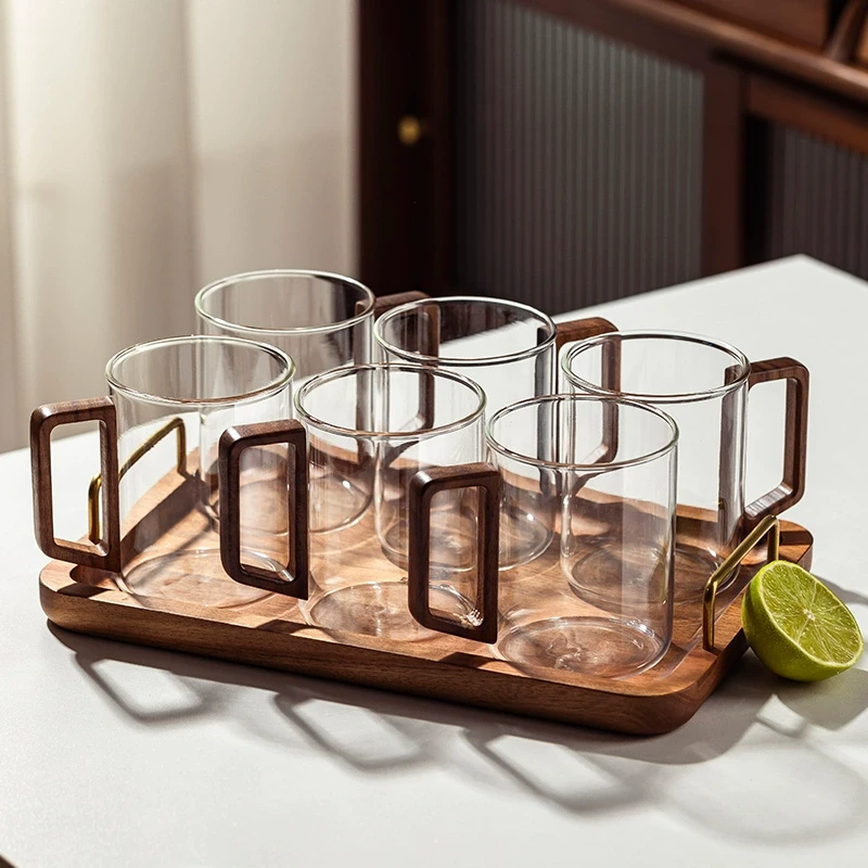 茶杯玻璃杯透明防爆冷水壶喝水杯耐热水具大容量泡茶杯凉水壶奶杯