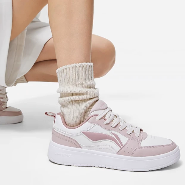 李宁官方厚底板鞋新款情侣低帮白鞋复古经典休闲运动板鞋