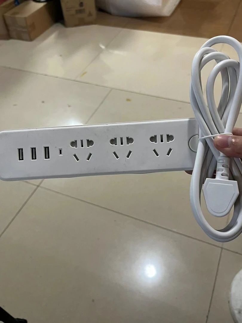 家庭通用线板一排插口1.8长款带USB【发一个】