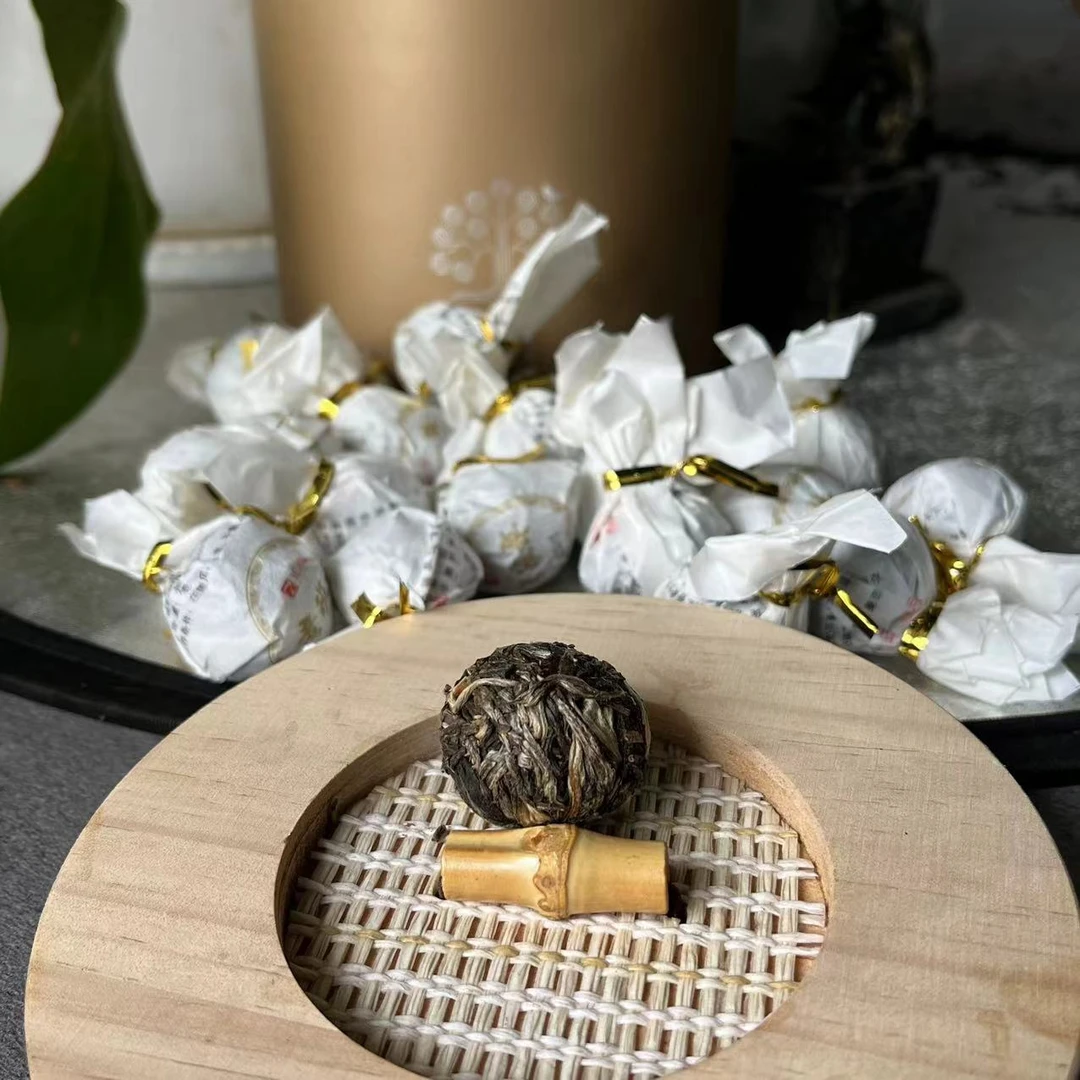 汇纵 老班章古树纯料普洱茶龙珠 500g/罐 生茶