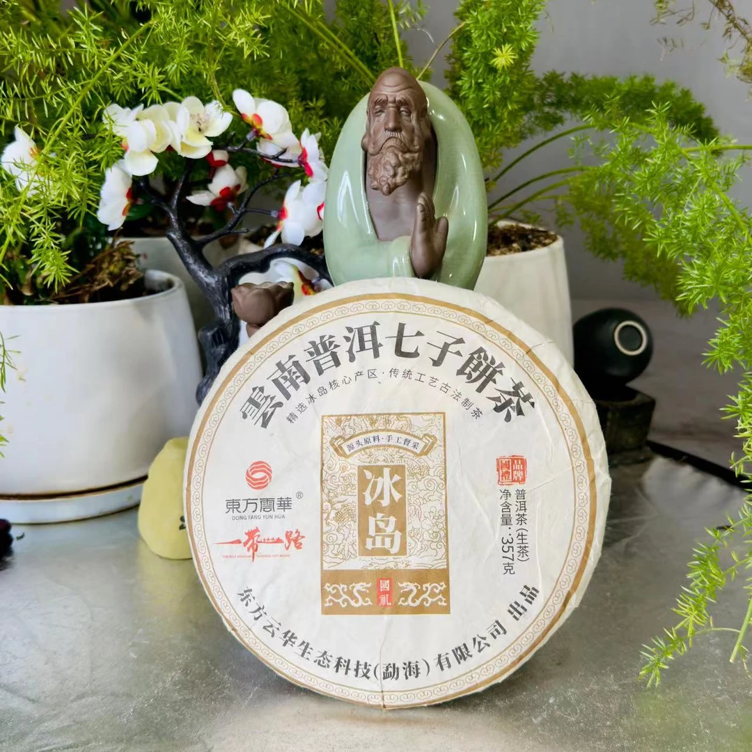 茶园世家东方云华一带一路冰岛古树普洱茶357g/饼 生茶