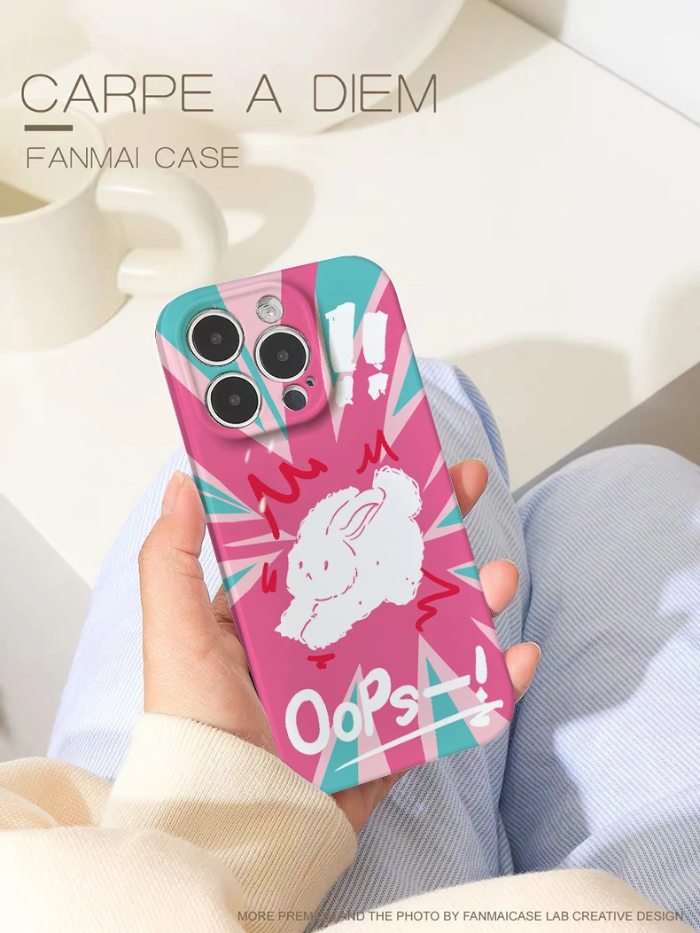 感叹兔适用华为vivo苹果14/15趣味菲林壳小众原创全包ins个性少女