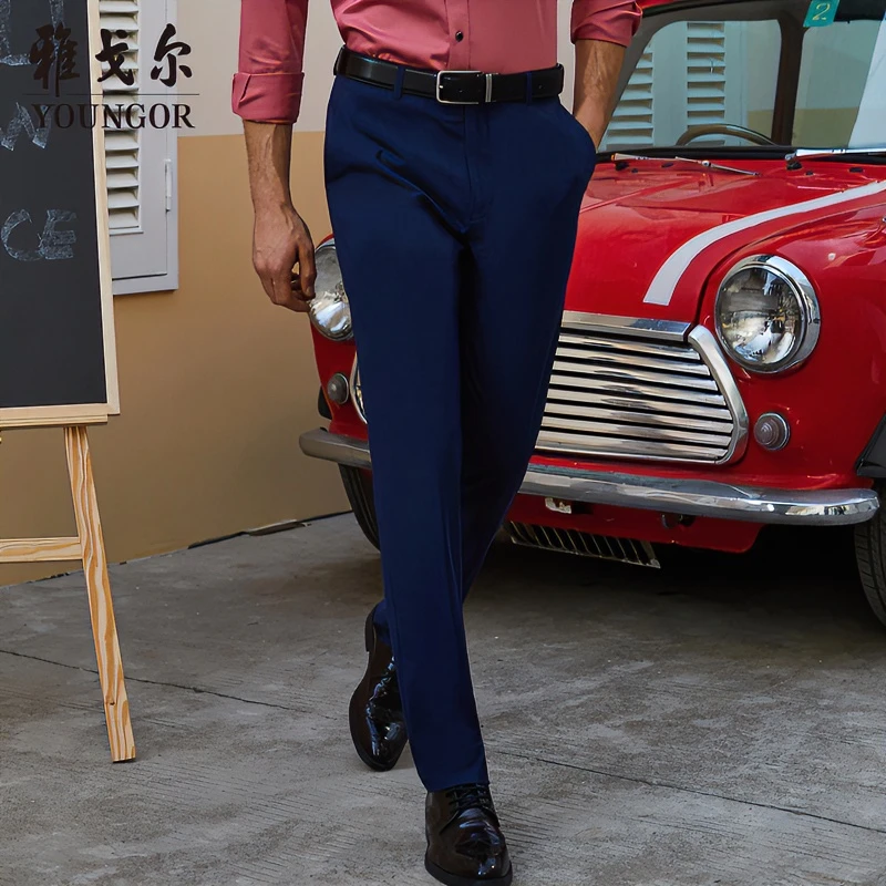 【羊毛混纺】雅戈尔西裤春季新款男士商务休闲修身上班西服长裤子