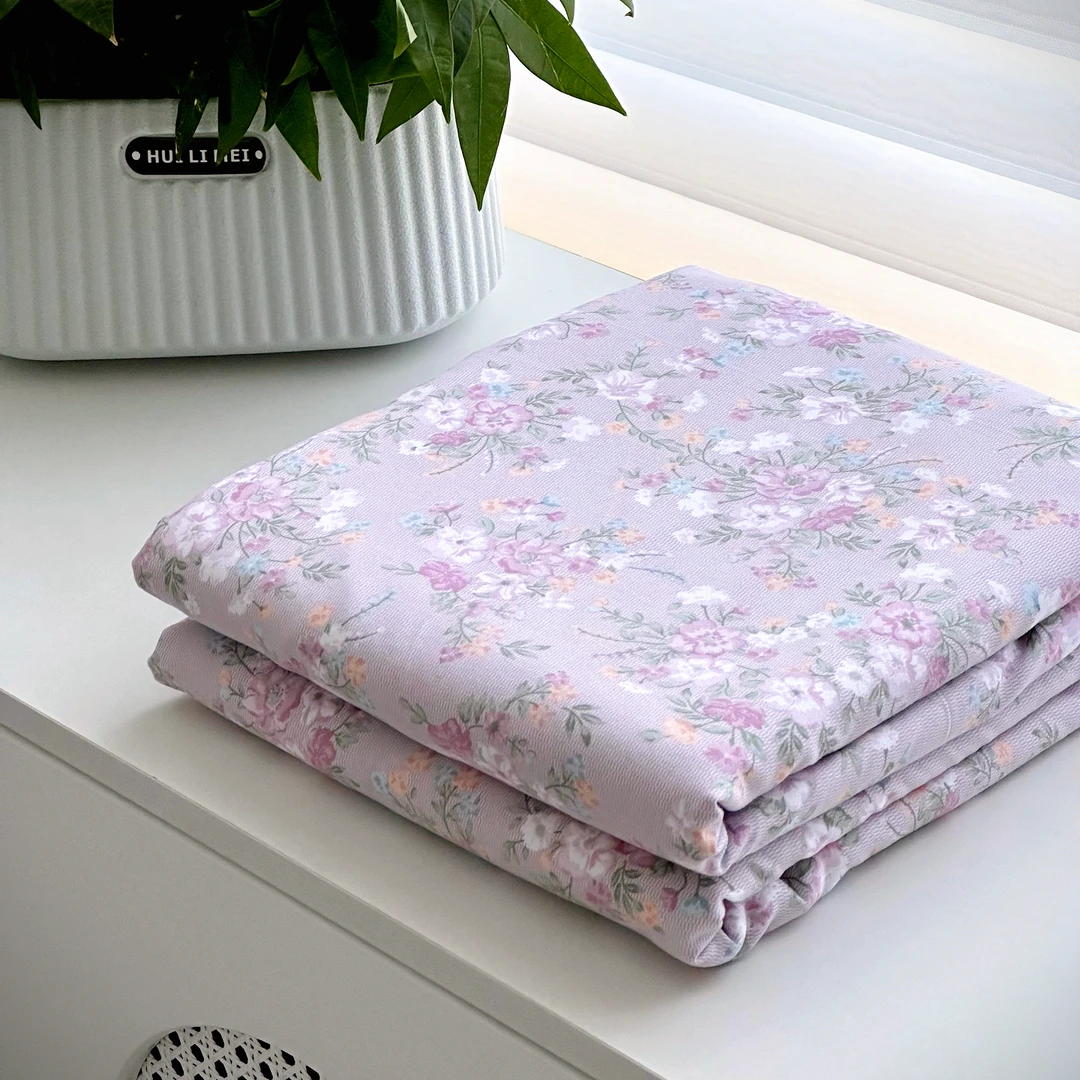 【京かわ会社】磨毛双层纱精品被罩 组合 紫花