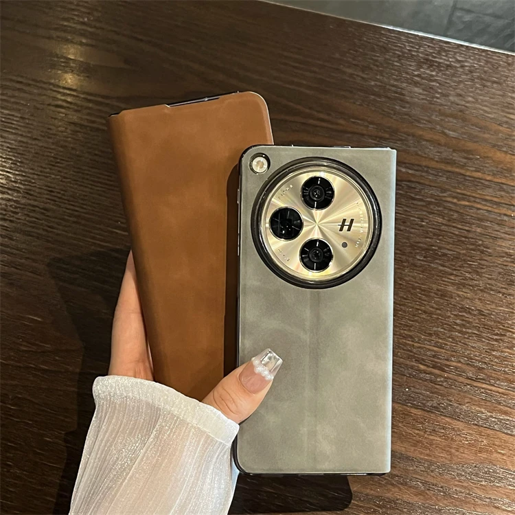 适用oppo find n3手机壳折叠屏oppofindn3高档商务小羊皮翻盖皮套
