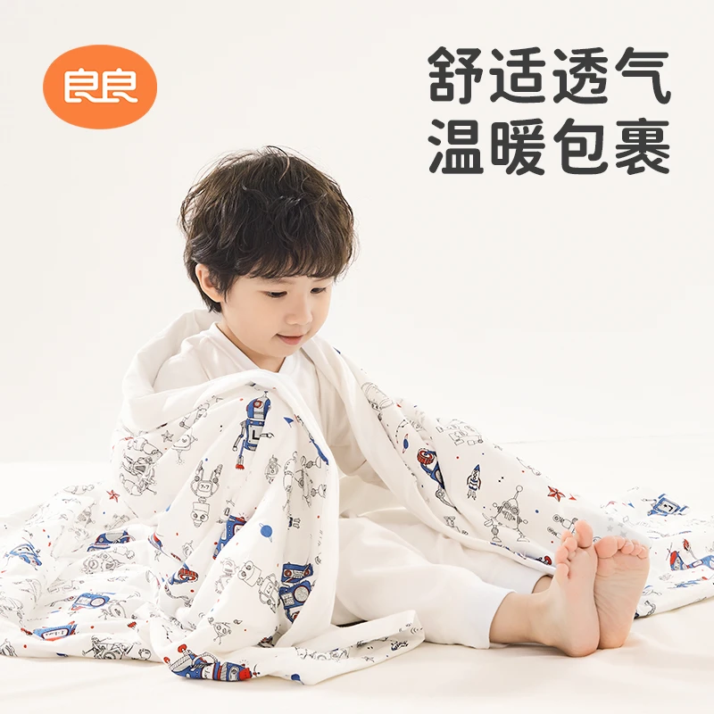 【达人专属】良良儿童婴儿盖被宝宝夹棉四季空调被呵护肌肤卡通被