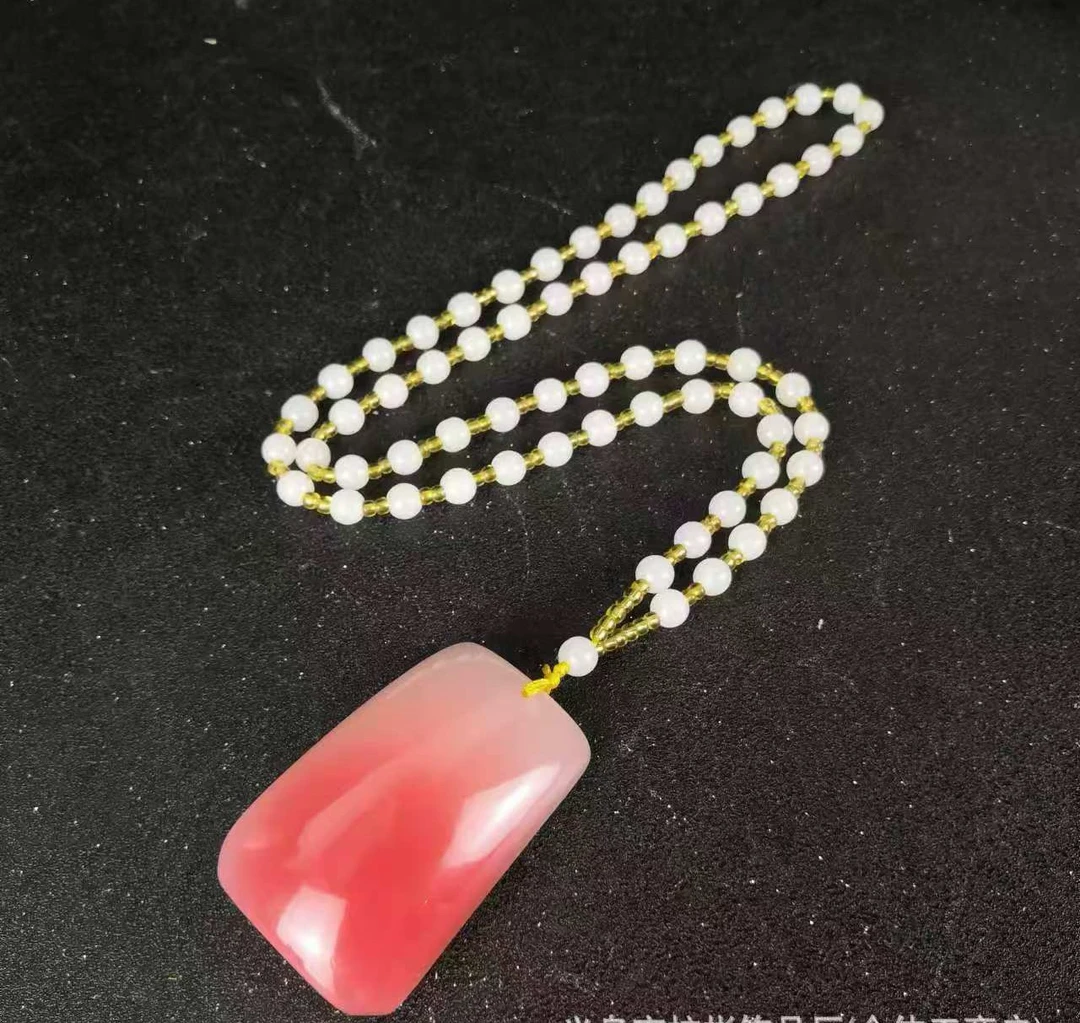 非金属树脂吊坠 树脂紫外线太阳光变红吊坠项链（无事牌）