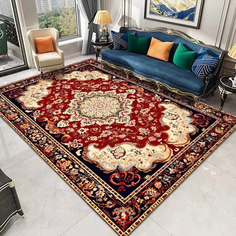 波斯红花硅藻泥防滑吸水地垫脚垫门垫家用玄关卧室简约地毯门