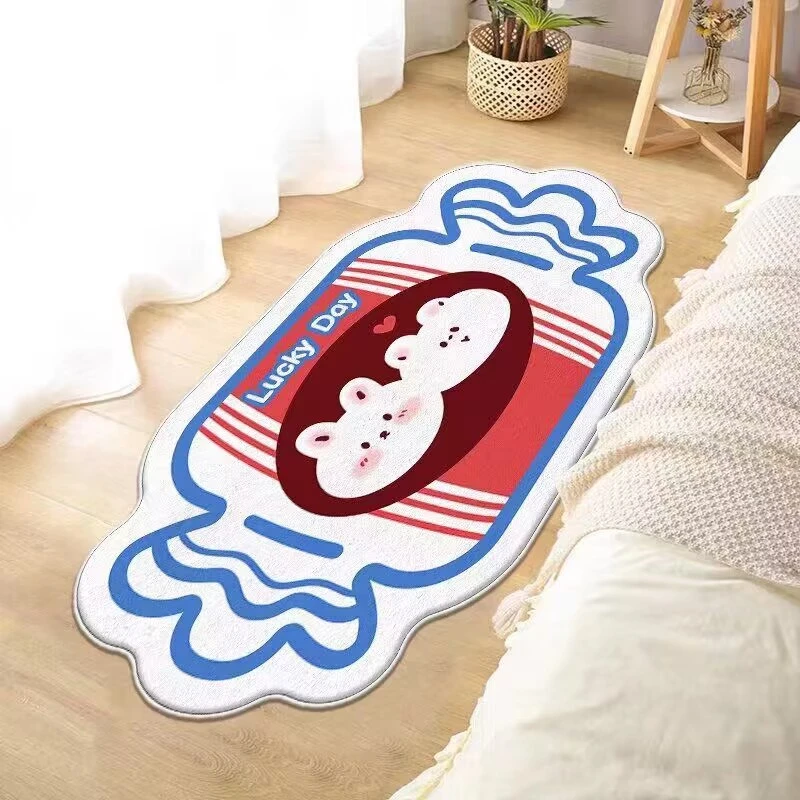 奶糖兔硅藻泥防滑吸水地垫脚垫门垫家用玄关卧室简约地毯门垫