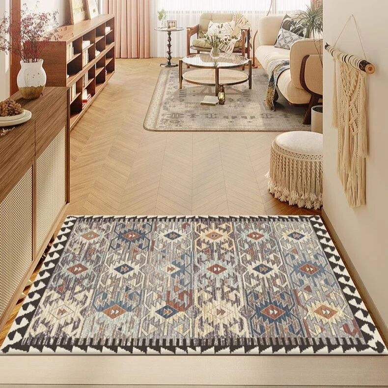 波斯大方块硅藻泥防滑吸水地垫脚垫门垫家用玄关卧室简约地毯门垫