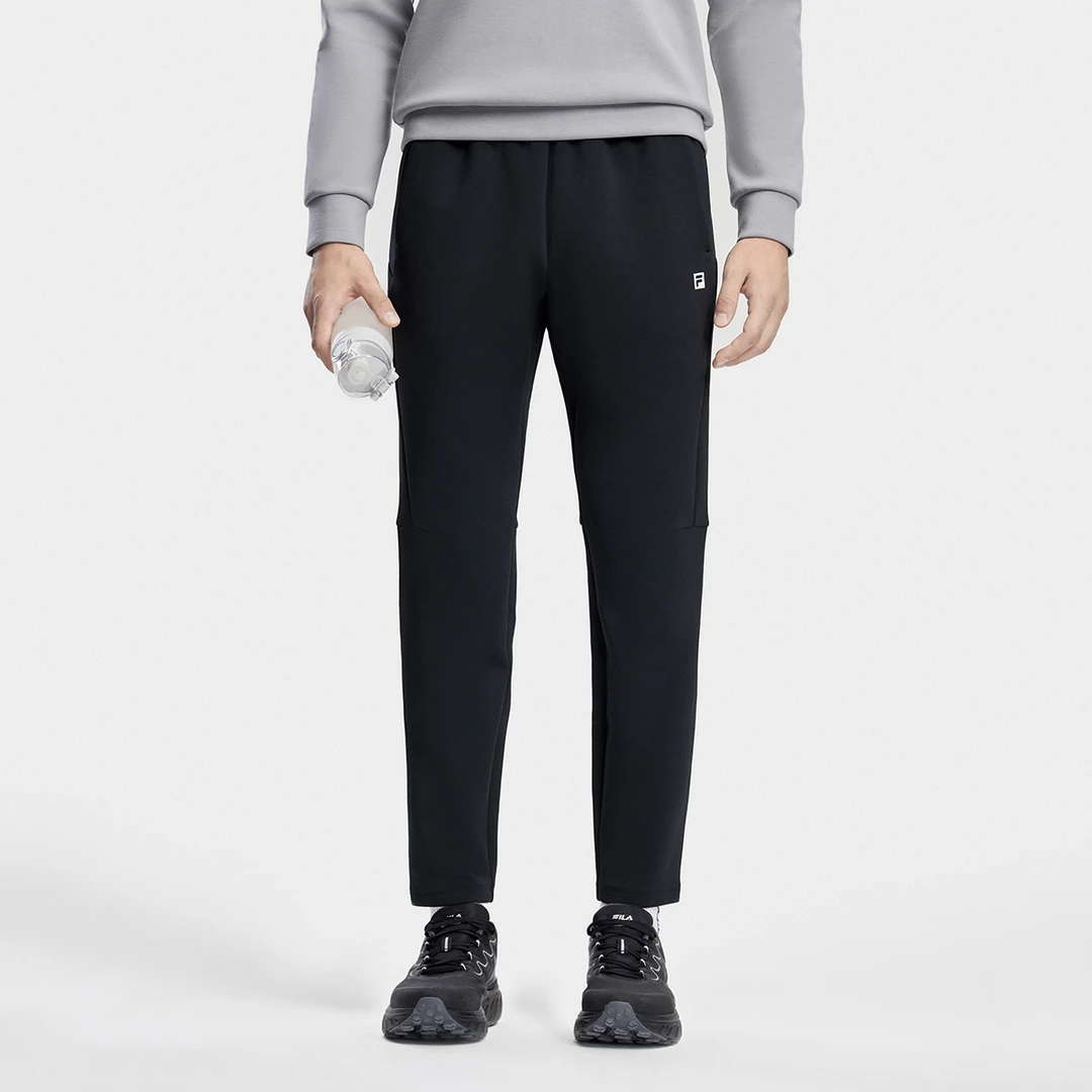 FILA/斐乐男春秋舒适男子场下健身弹力休闲裤针织长裤A11M341606F