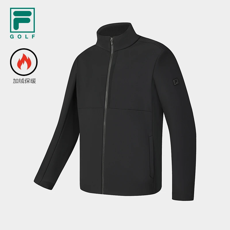 FILA斐乐男子GOLF高端商务加厚户外防风保暖梭织外套A11M515702F