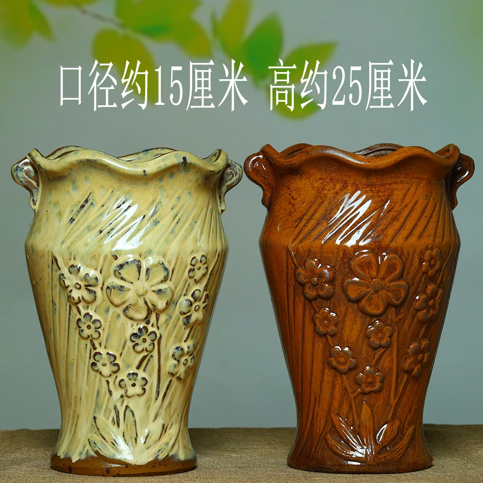 特价有孔多肉花盆粗陶多肉植物法师紫砂兰花陶瓷大号陶罐法师花盆