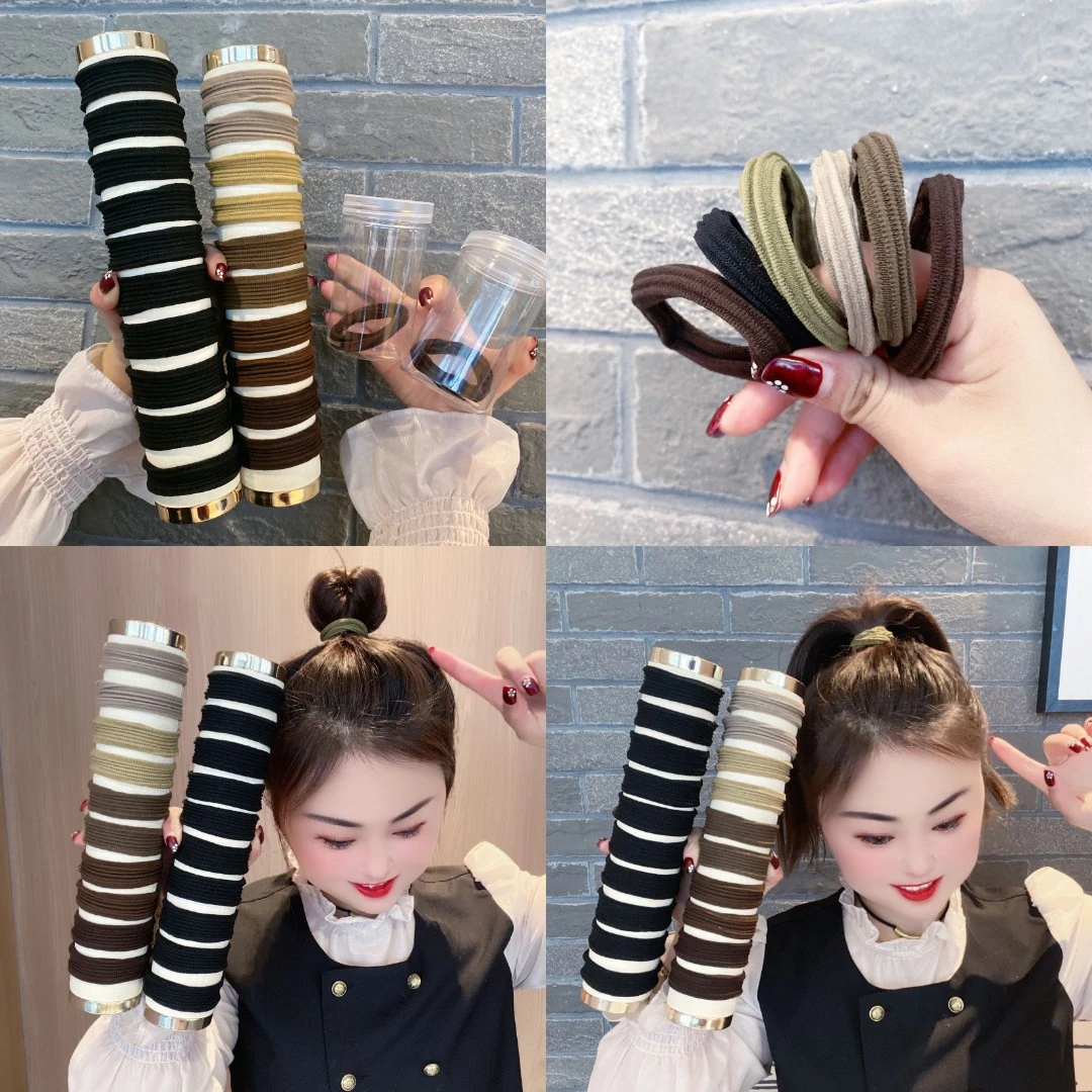 布艺发饰 简约头绳发绳丸子头马尾发圈无接缝百搭皮筋高弹力头绳