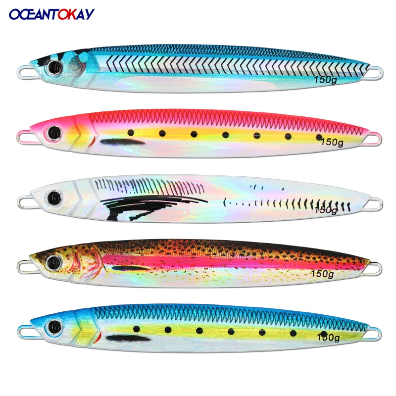 TOKAY近海船钓慢摇飘落铁板饵3D打印带UV假饵60g80g鲅鱼带鱼炮弹