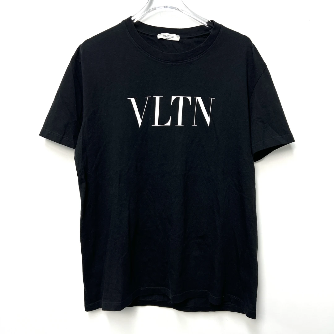 98新 Valentino/华伦天奴 黑色字母logo印花圆领短袖M码/公价4800