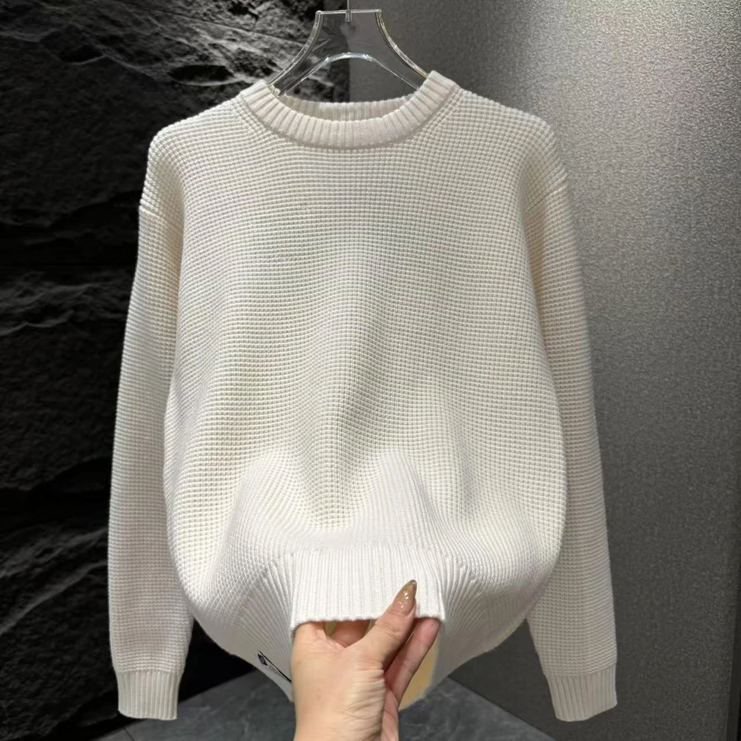 秋冬简约设计感针纯色潮流休闲百搭针织衫9827
