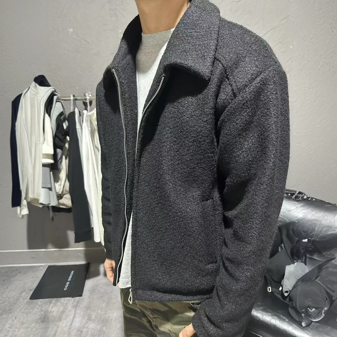 COSSMOR 24AW 重磅羊毛棉服夹克 短宽版型 肩甲结构毛呢