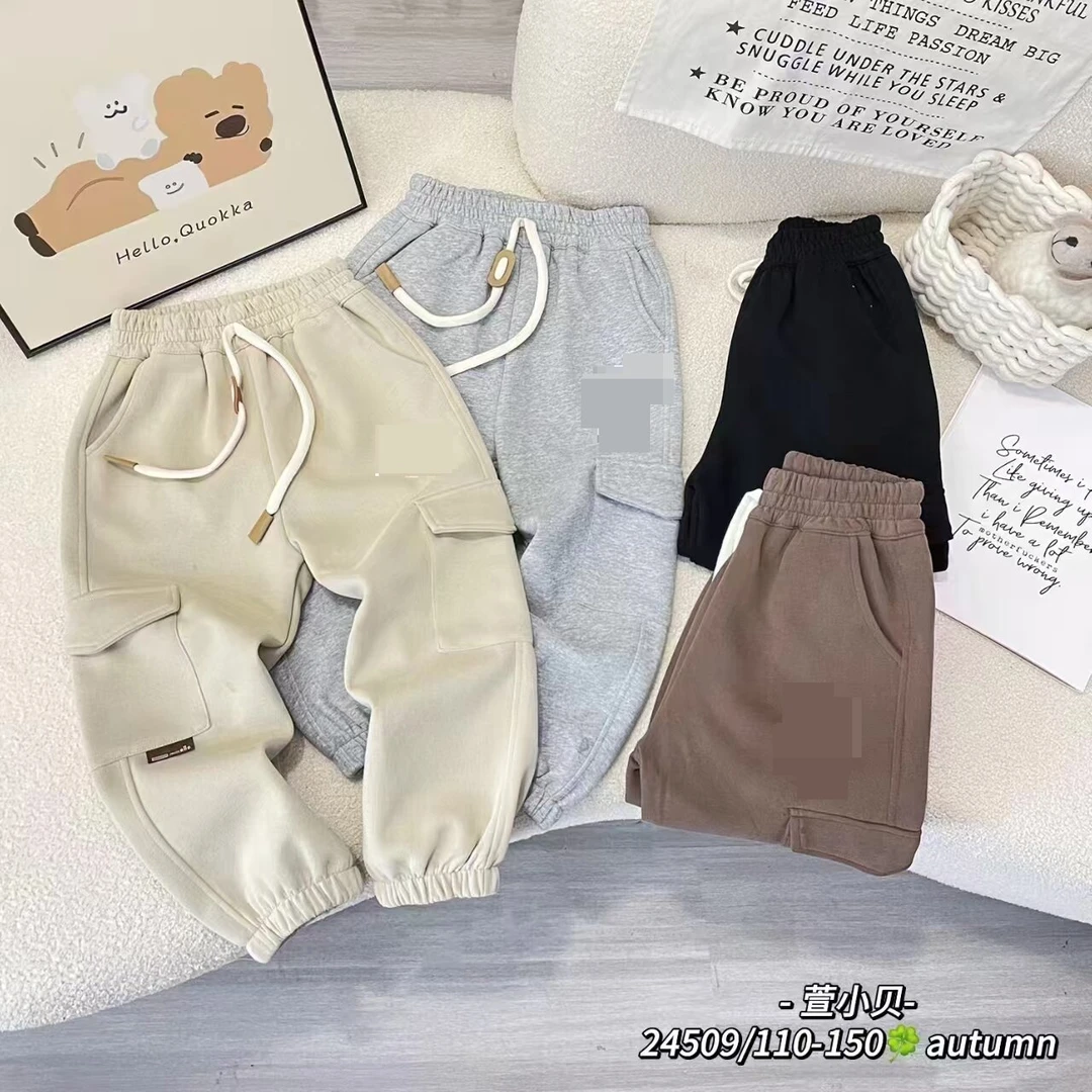 【淼淼妈】儿童秋款工装裤卫裤24509