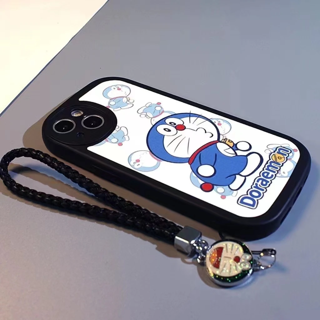 适用哆啦a梦苹果13手机壳iPhone 14promax小羊皮11/12promax全包