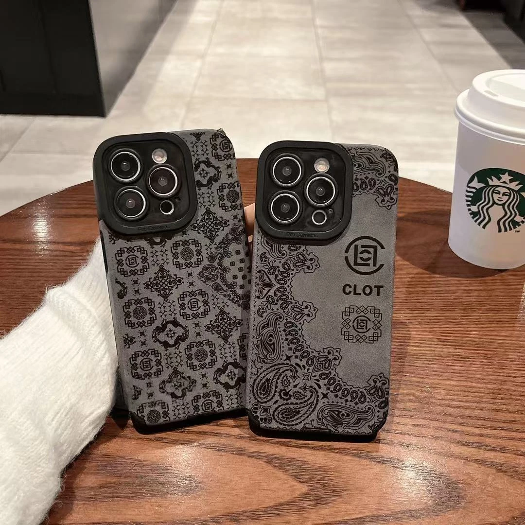 潮牌适用于苹果13手机壳iPhone15promax翻毛皮16全包防尘14保护套