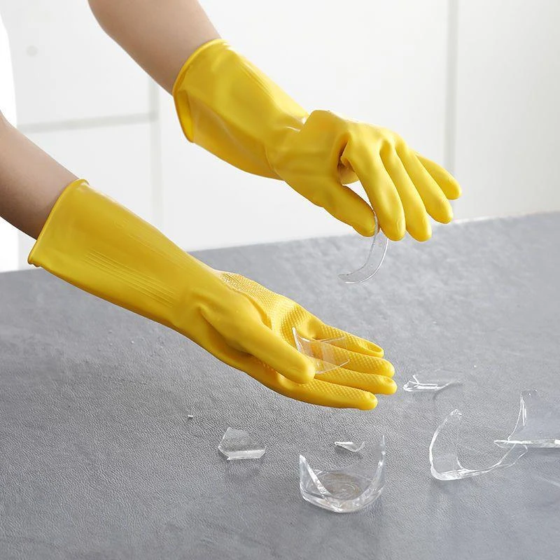 乳胶加厚牛筋特厚防护手套劳保耐磨耐用清洁洗碗防滑工作护手女士