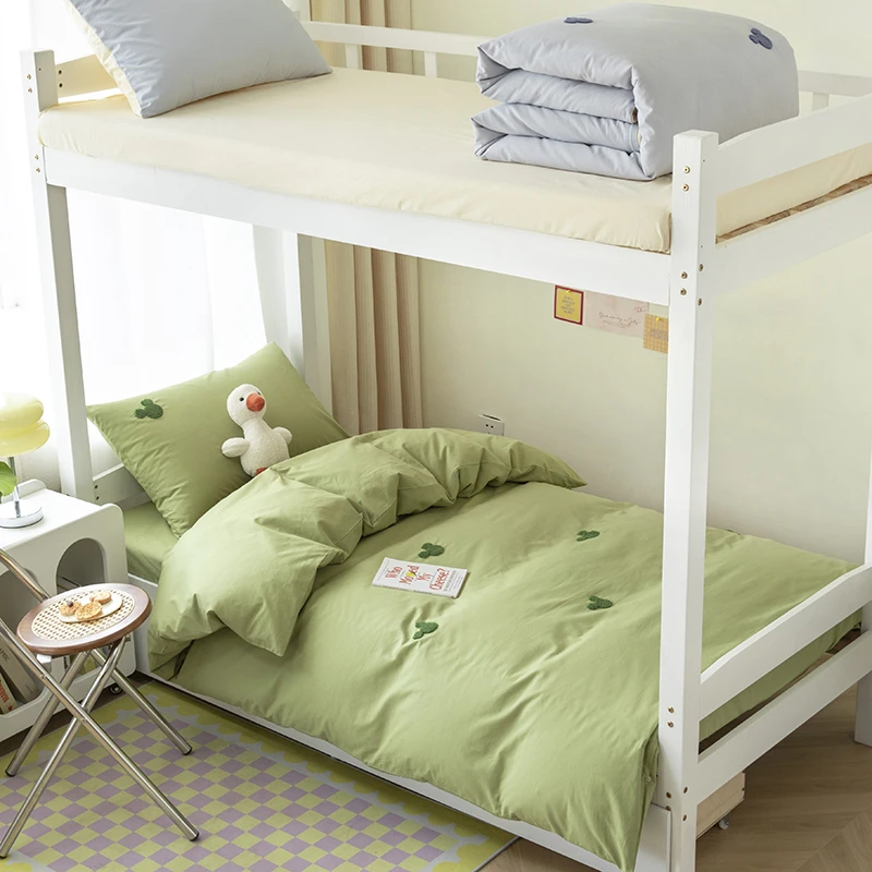 迪士尼大学生宿舍床三件套全棉纯棉被子全套床笠上下铺床单四件套