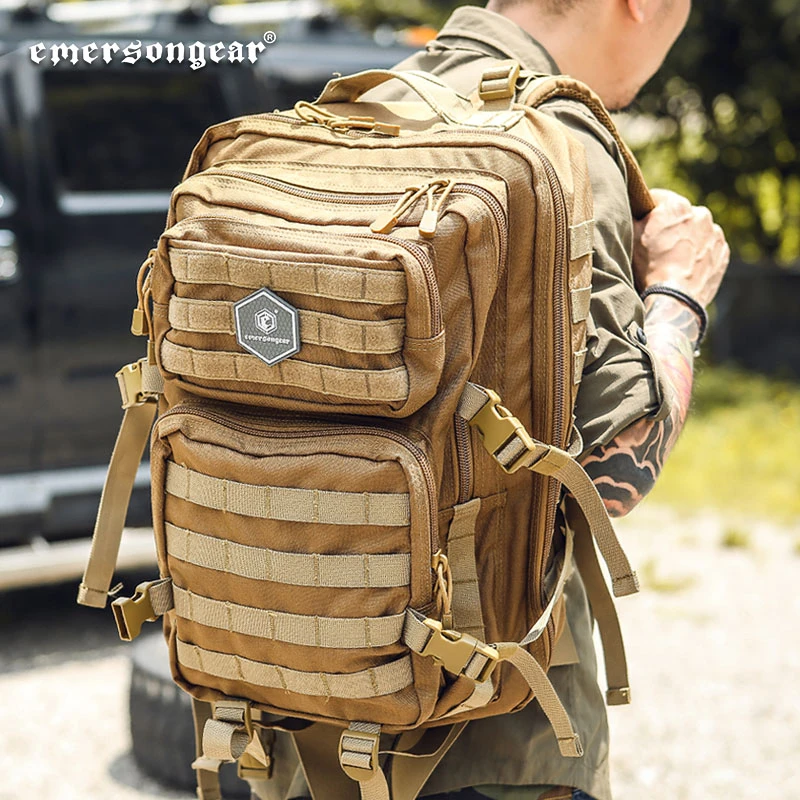 爱默生新款军迷战术双肩包男 大容量户外野营徒步登山旅行背包45L