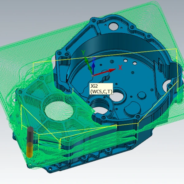 Mastercam2022长600宽500高160改装车变速箱壳体加工案例工艺分析