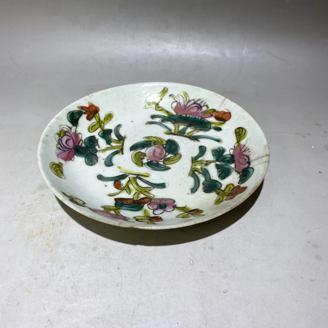 粉彩花卉纹小盘#761#