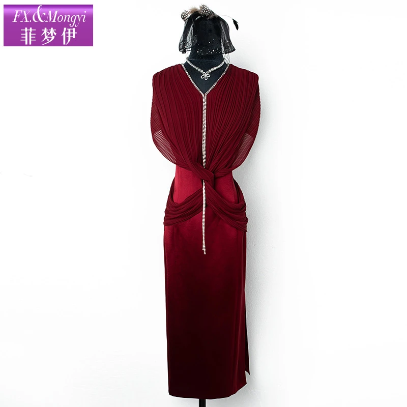 菲梦伊三醋酸新款时尚连衣裙FXXL497新