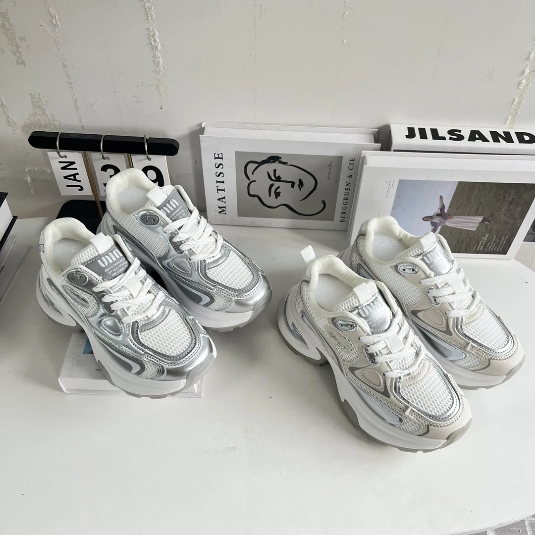 [刘叮咚女鞋]时尚增高厚底拼色小白鞋学院风老爹休闲鞋  C01