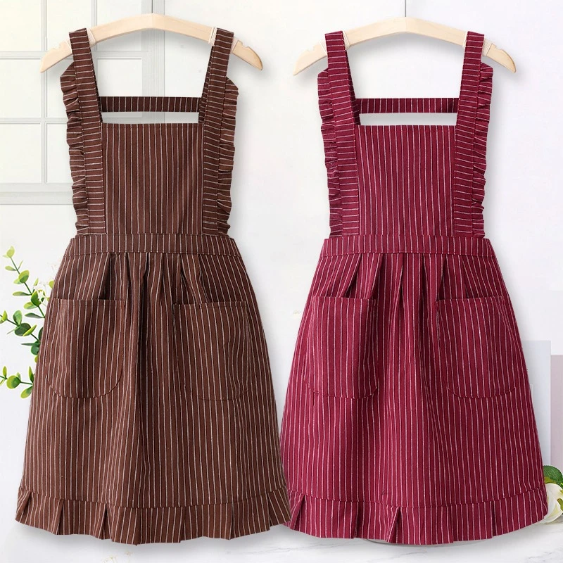 围裙纯棉柔软厨房家用做饭2025新款网红同款餐饮厨房专用半身围裙