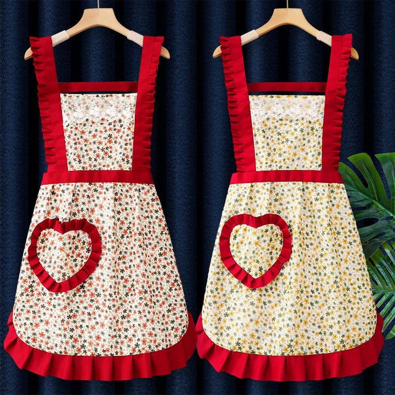 围裙工作服女厨房家用2025新款网红洋气做饭夏季薄款女款透气厨房