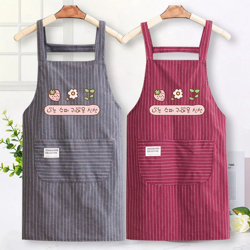 纯棉围裙女成人厨房围兜2025新款爆款洋气网红做厨房女款防水厨房