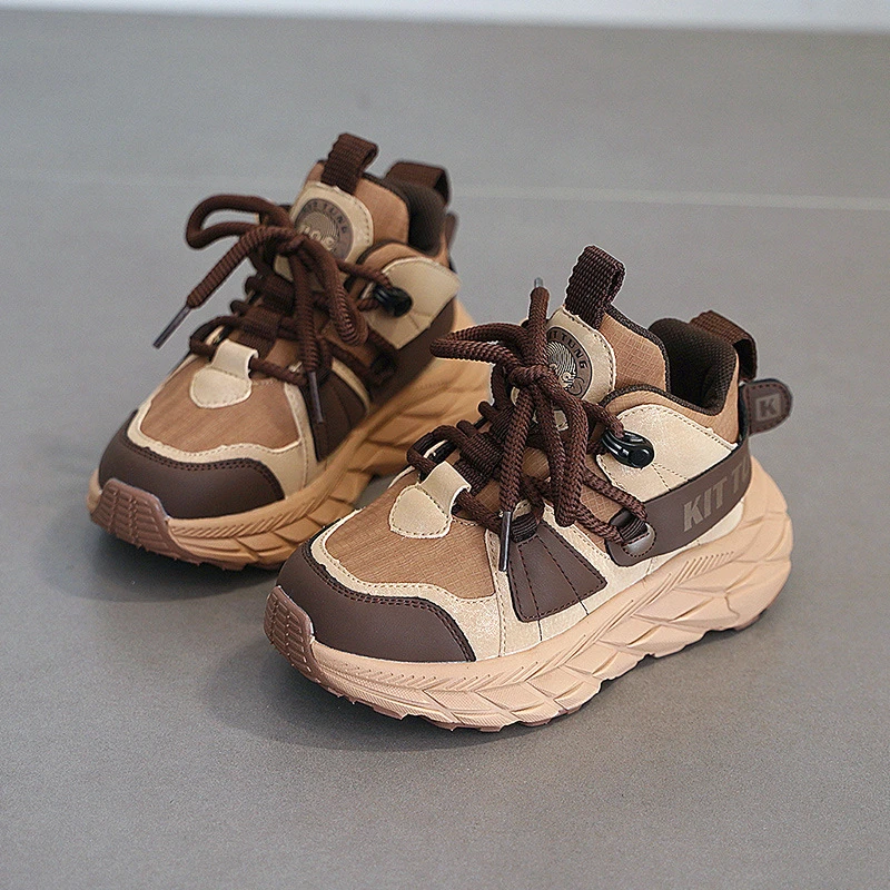 男童登山鞋2023新款秋冬防滑软底户外儿童跑步鞋小男孩运动休闲鞋