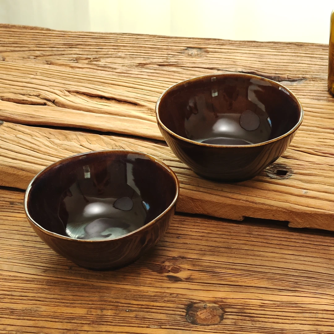 【微瑕】陶瓷碗高颜值窑变菜碗面碗家用餐具-K2A02