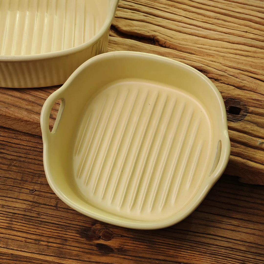 【微瑕】陶瓷双耳烤盘高颜值北欧简约家用餐具-N6B