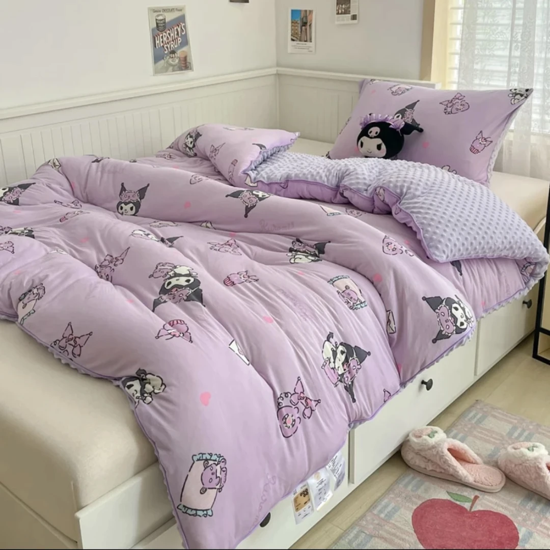 【库洛米豆豆被】110*150cm柔软三层加厚豆豆被子