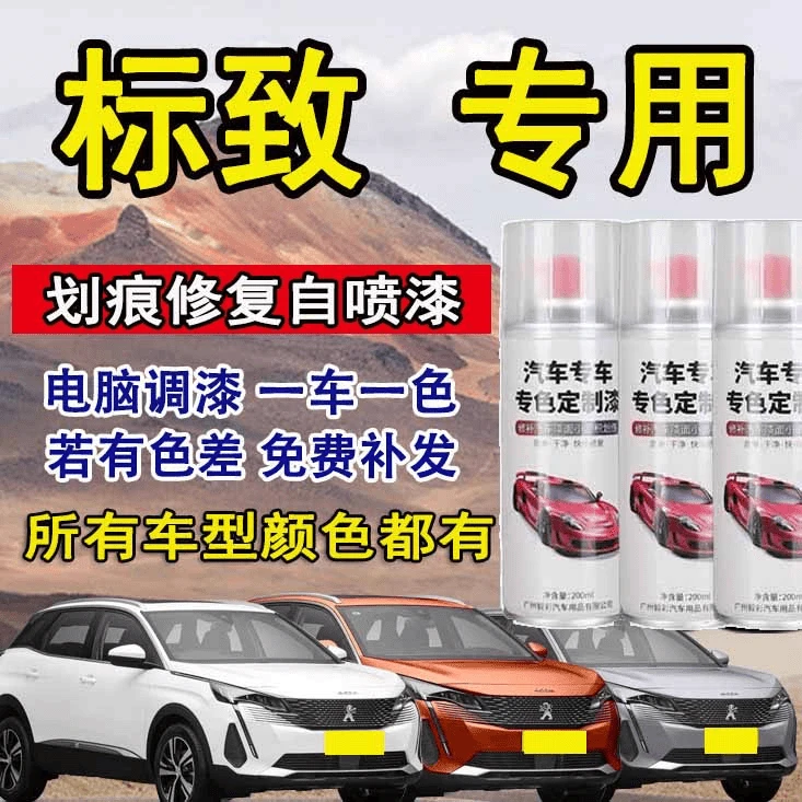 【23】东风标致307408508300840088等汽车专用刮痕修复修补自喷漆