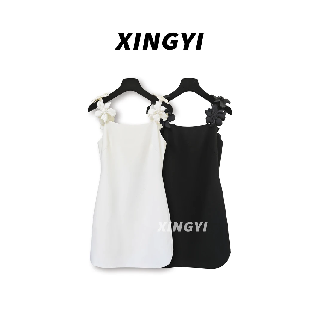『XINGYI』气质名媛风花朵吊带连衣裙夏季新品XY9087
