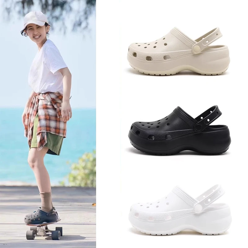 张子枫同款云朵洞洞鞋女夏外穿2024新款时尚ins潮踩屎感沙滩凉拖